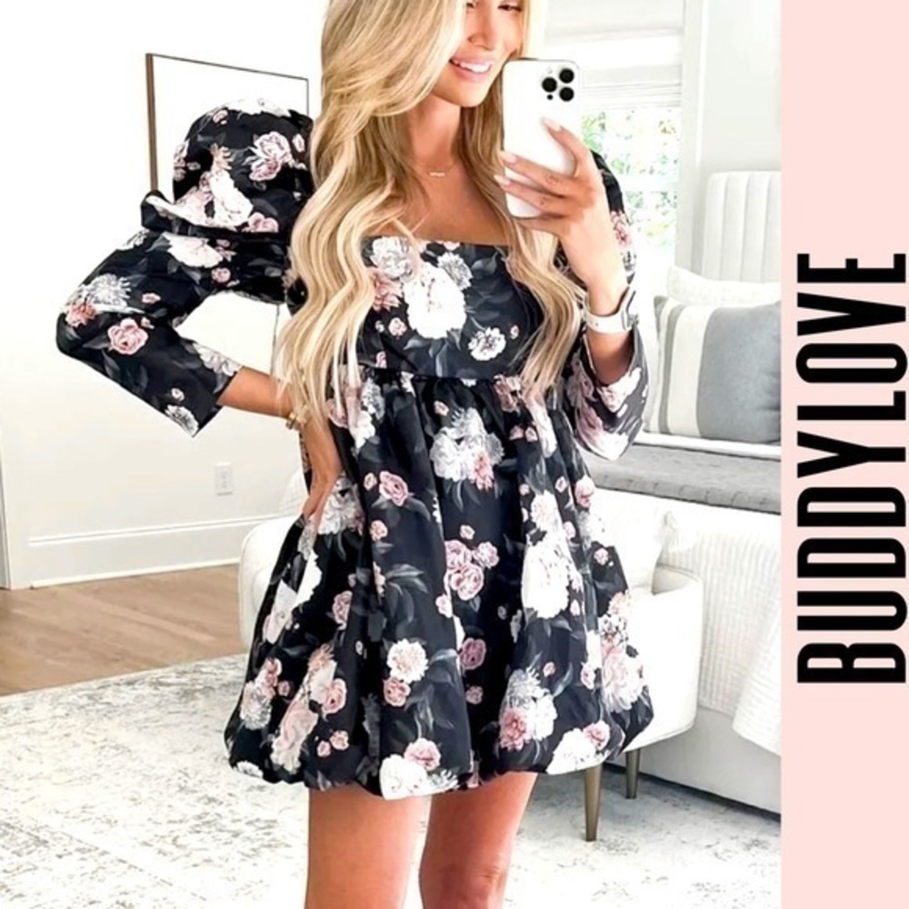 Buddy Love mini dress floral spring summer babydoll XS